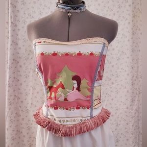 Fairytale Cottagecore Fairycore Corset Top Sz Sm fairy shabby chic princess boho